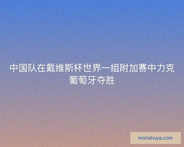 中国队在戴维斯杯世界一组附加赛中力克葡萄牙夺胜